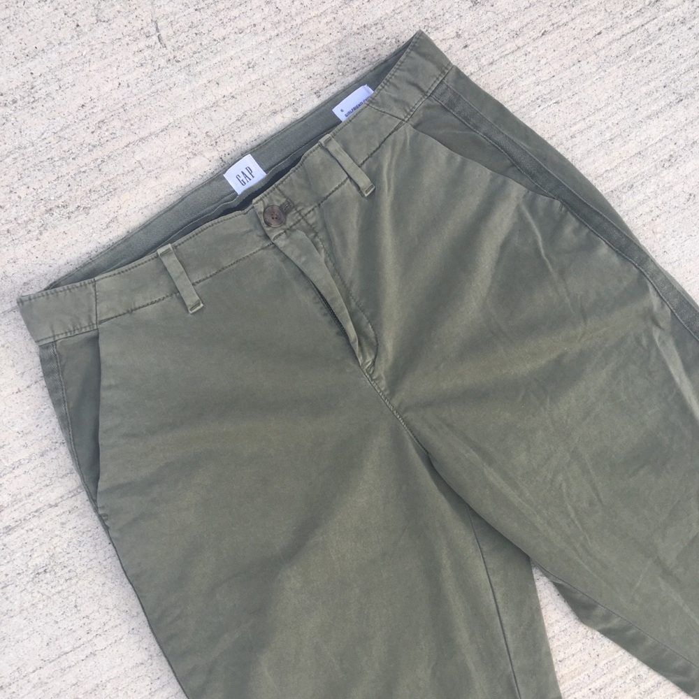 GAP Army Green Straight Leg Pants